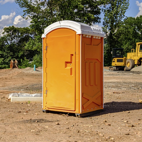 can i customize the exterior of the porta potties with my event logo or branding in Hall